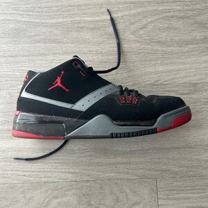 Used Air Jordan Flights 23 Black and Red Shoes, size 10
